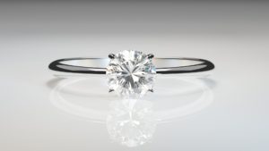 Diamant Noir Naturel – Taille Brillant Rond – Pour Bague De Fiançailles