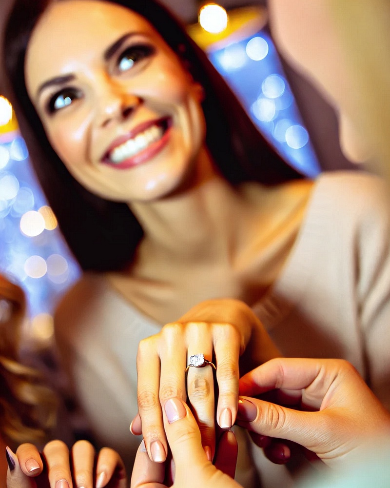 La manière de porter sa bague de fiançailles peut aussi être une façon d'afficher fièrement son engagement.