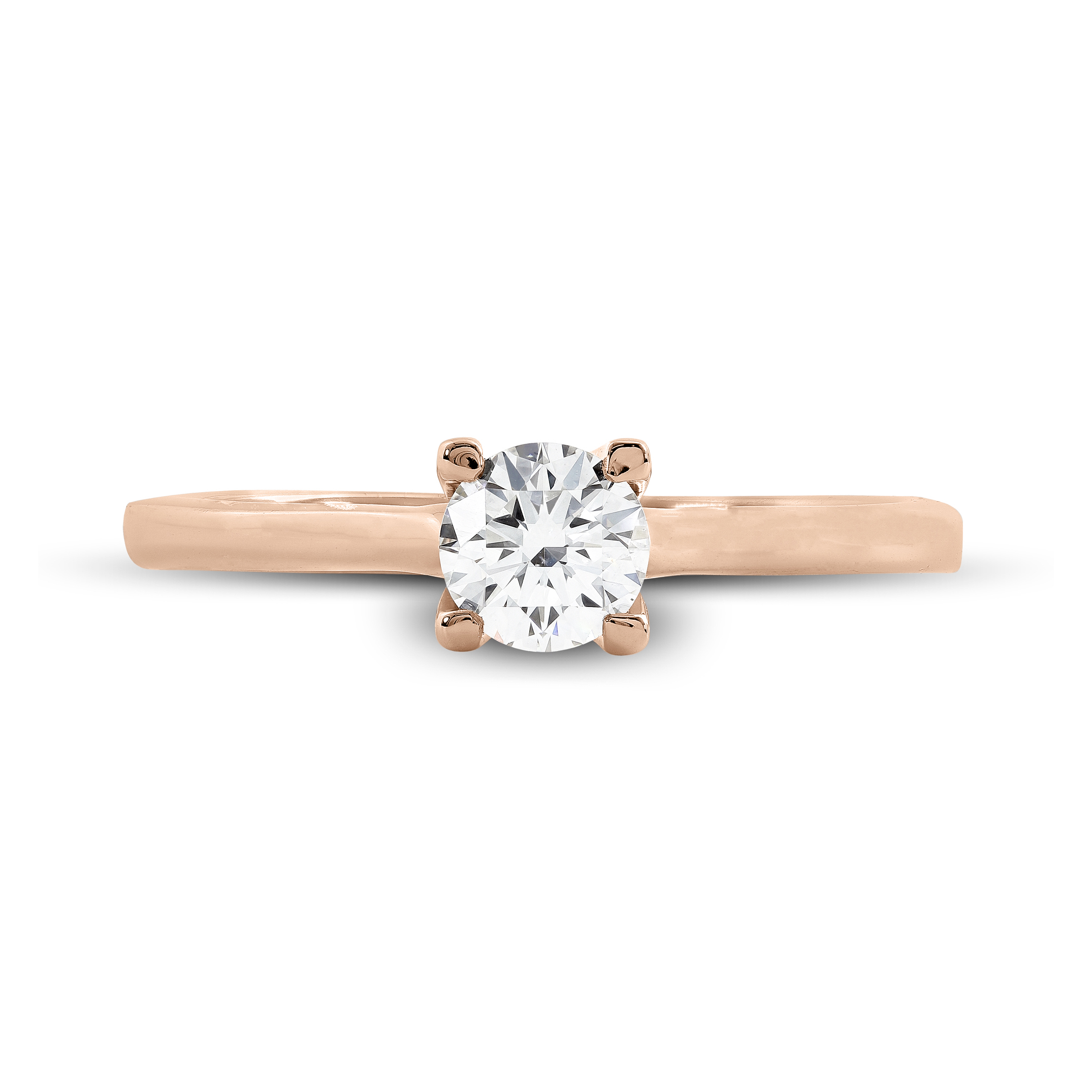 Classique : Bague de fiançailles, solitaire confortable pour petits doigts