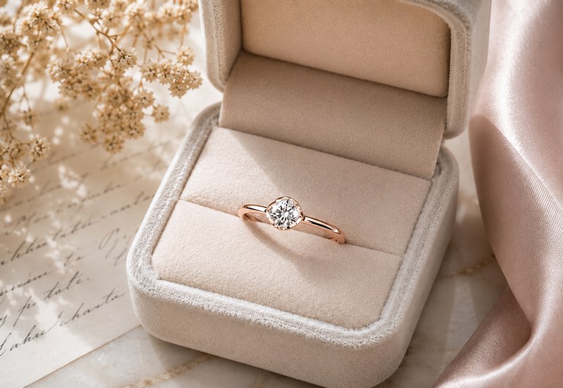 Bague en or rose Romantique pouvant être livrée sous environ 2 semaines.