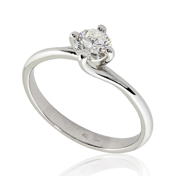 Bague de promesse en diamant Gracieuse en platine