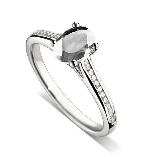 Bague de promesse Ovale en platine