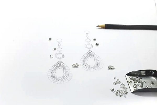 Réalisation de boucles d'oreilles sur mesure en diamant pour femme