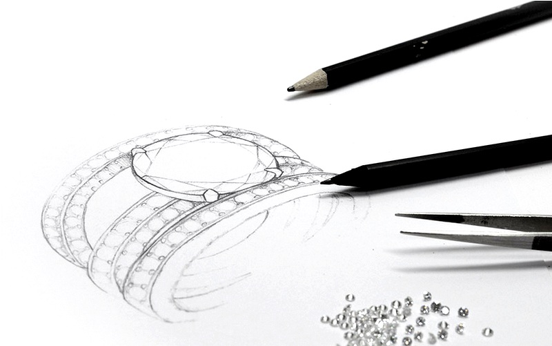 Conception de bague de fiançailles personnalisée ou sur mesure