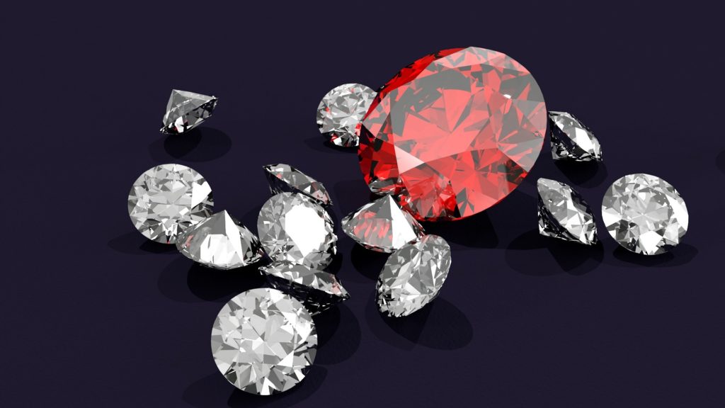 Éclat artificiel de diamants d'imitation. Reconnaître un vrai diamant est essentiel pour éviter les copies.