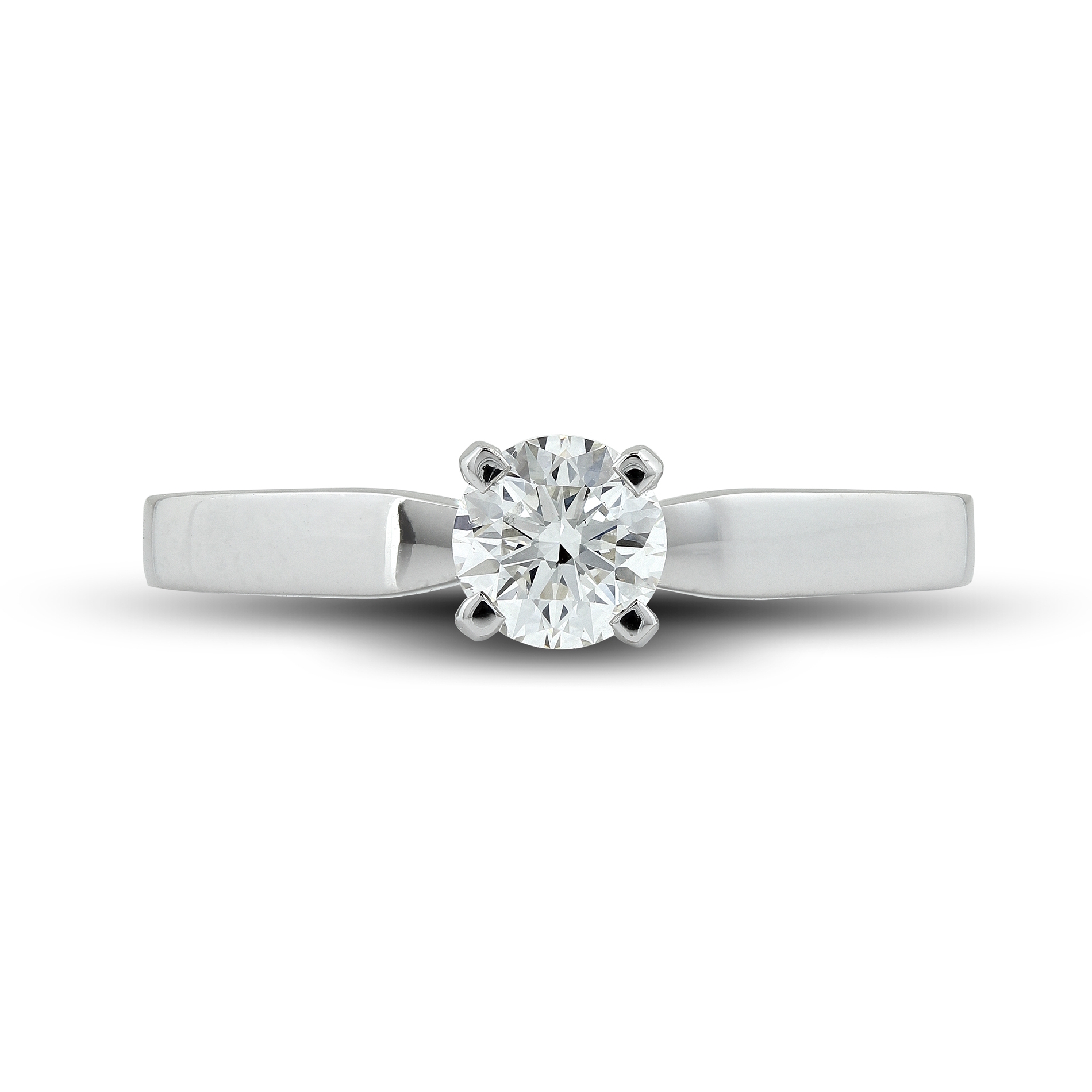 Solitaire diamant classique quatre griffes