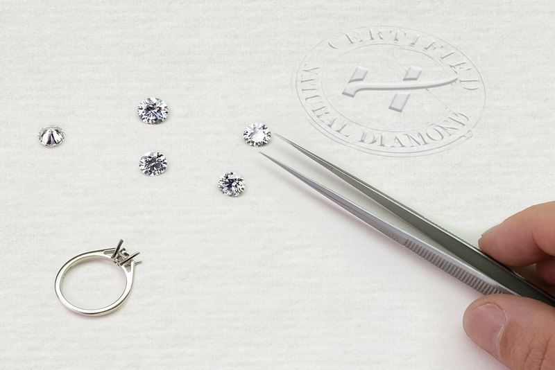 Création d'une bague de fiançailles en diamant sur mesure.